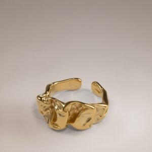 Gold Abstract Open Ring