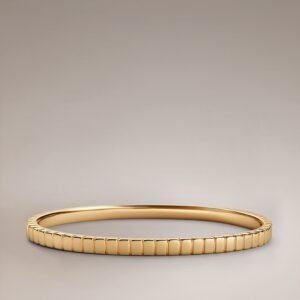 Gold Textured Bangle Bracelet